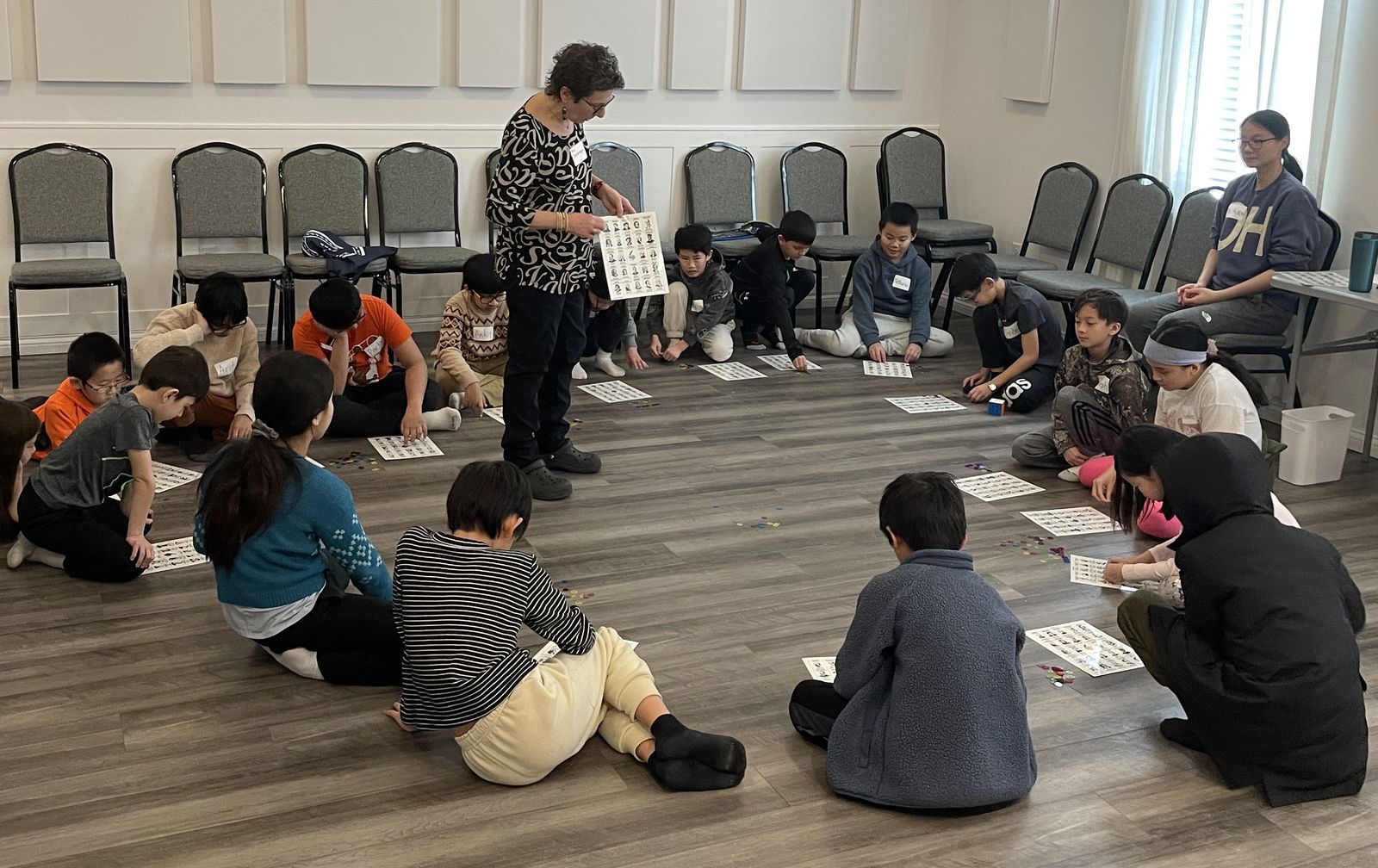 Music theory group activity at Musical Moments Music Studio